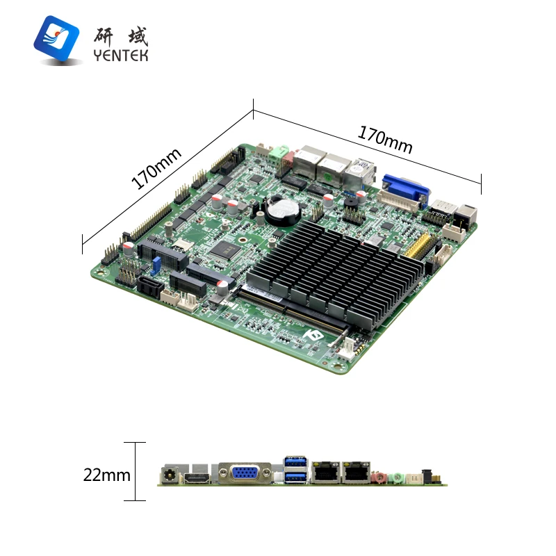YENTEK اللوحة J4125 DDR4 4 النوى 4 المواضيع HD VGA LVDS EDP 6 COM 8 USB J4125 اللوحة الأم كمبيوتر صغير اللوحة الرئيسية
