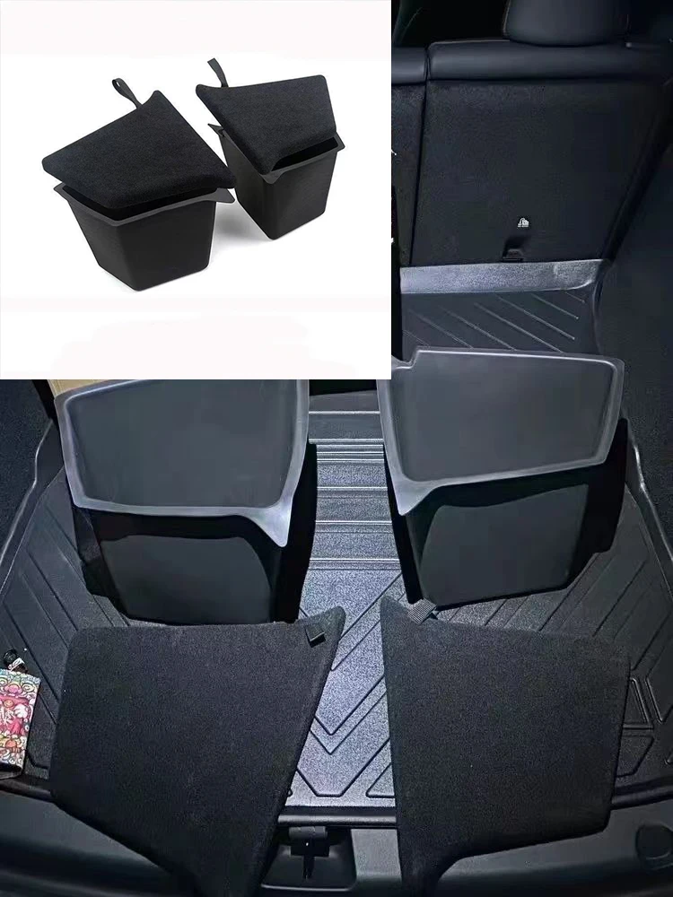 Rear Trunk Organizer For Tesla Model Y and NEW Model 3 Waterproof Left Right Side Storage Box Car Interior Accessories