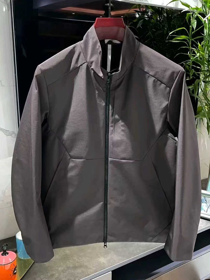 

High Quali Men's Stand Collar Jaet Outerwear Spring Autumn New Sle Outdoor Windproof Faionable Versatile Premium Feel