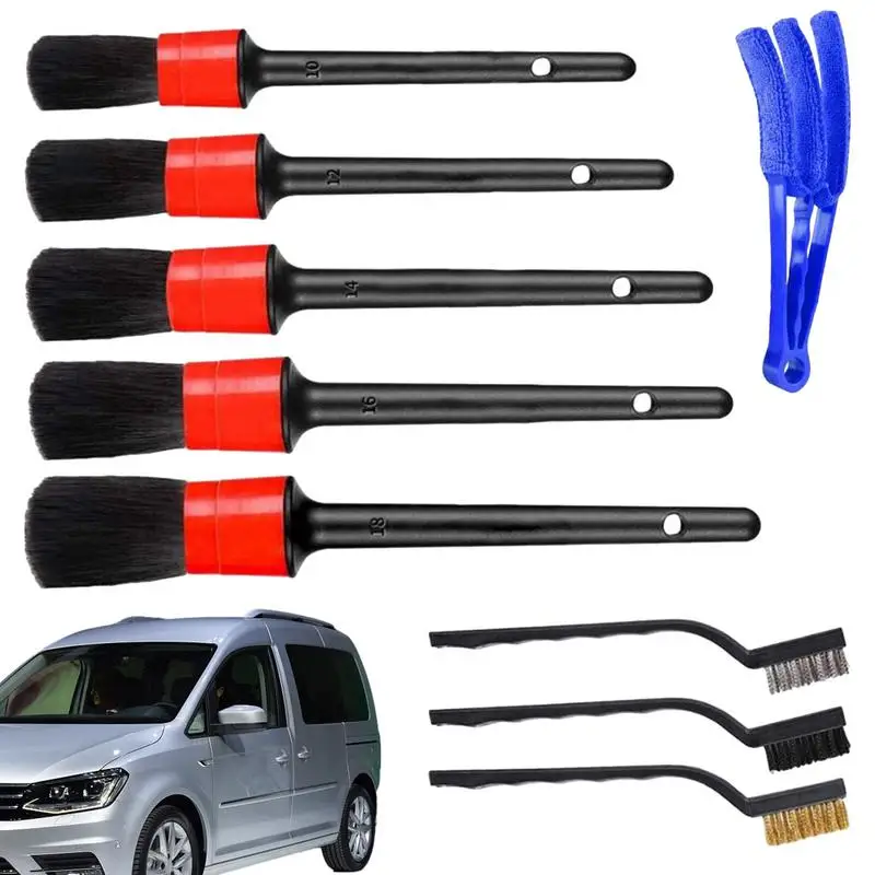 

Car Interior Brush Dust Cleaning Brush With Soft Bristle Brush Kit Removable Car Wash Cleaning Kit For Dashboard Air Vents