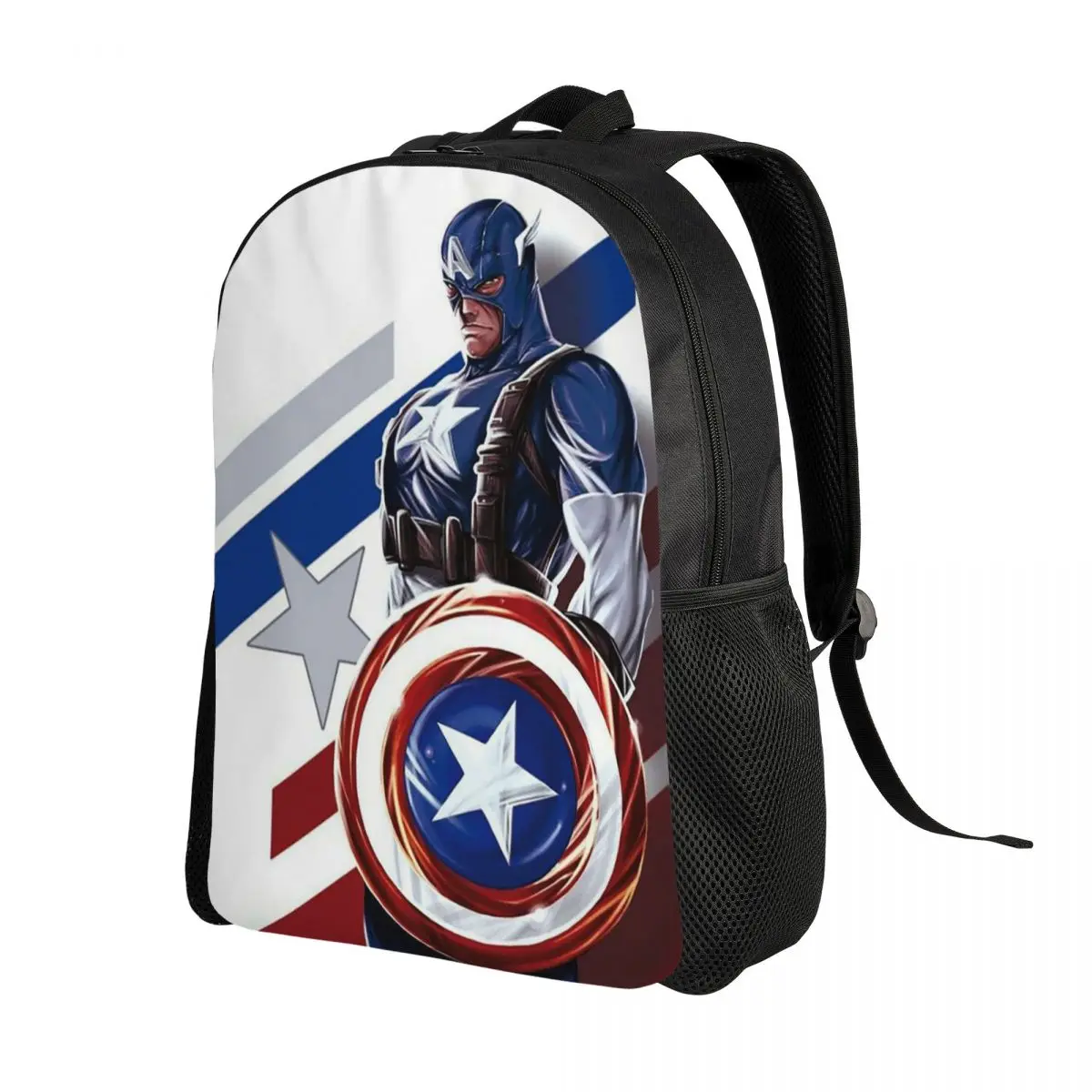 Custom Captain Disney America Shield Marvel Comic Travel Backpack School Laptop Bookbag Avengers College Student Daypack Bags