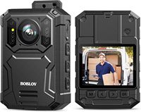 BOBLOV KJ23 Body Mounted Camera 1296P Video Recorder with Car Suction Mini Camera 3200mAh 14 Hours 128GB Night Vision Bodycam