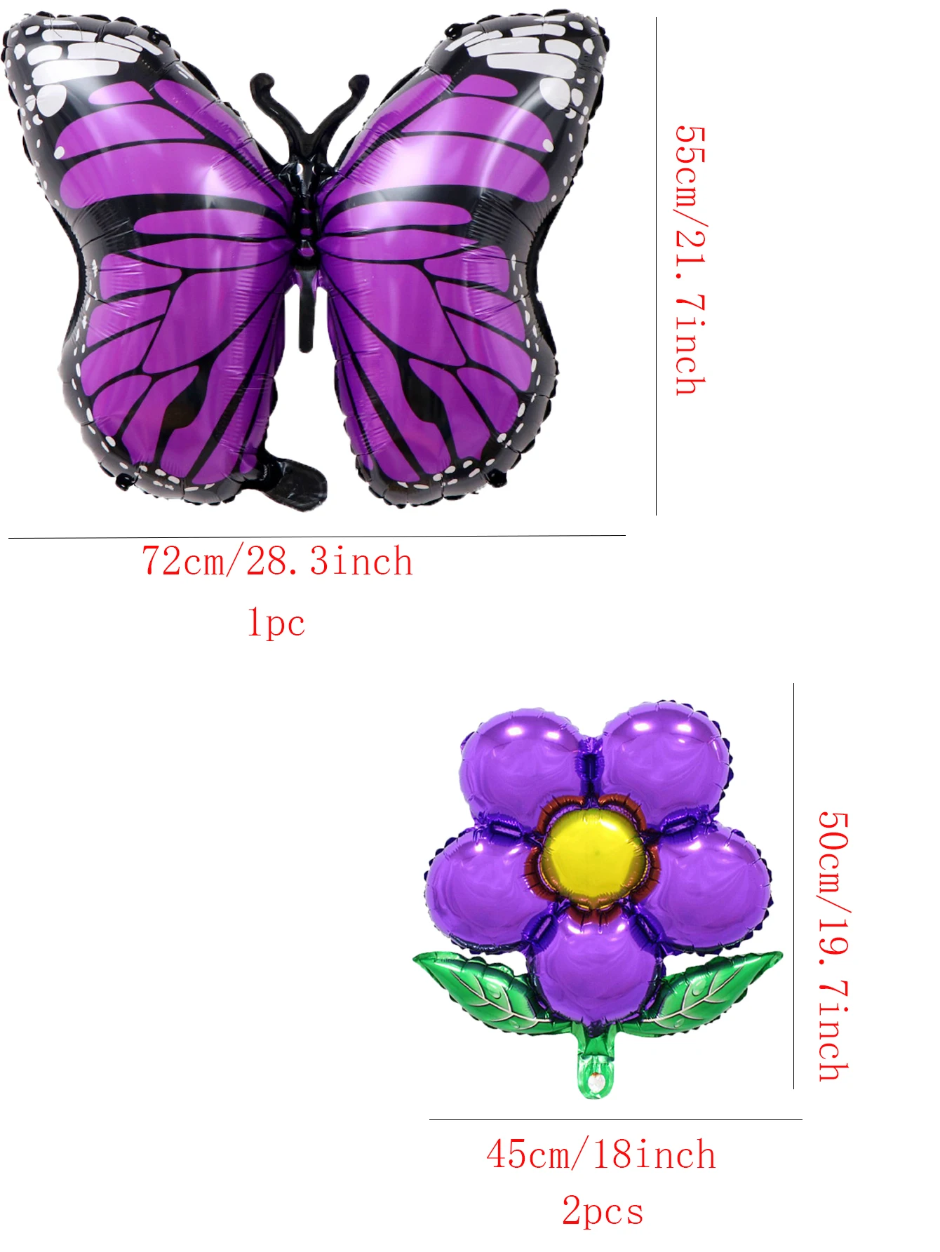 مجموعة بالونات الفراشة لتزيين الحفلات ، ورقة الشجر والزهور ، الزفاف وأعياد الميلاد ، 3 *