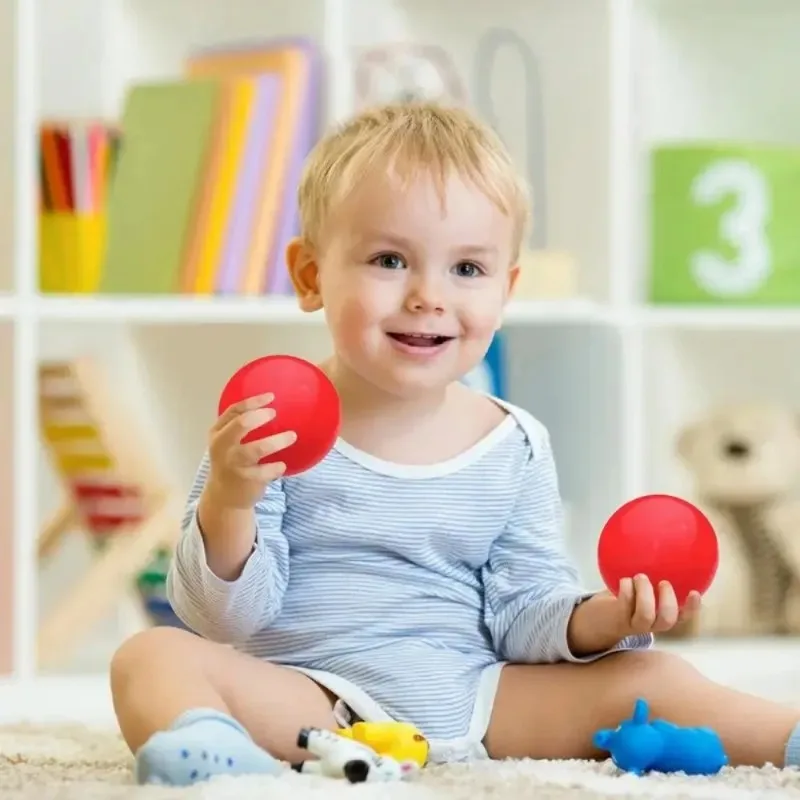 كرة تمرين اليد عالية الجودة لتقوية قبضة التدليك، كرة إسفنجية مستديرة المقبض، ملحقات التدريب على إعادة التأهيل للبالغين #5