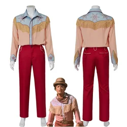 1990 Movie Back To The Future Part 3 Cosplay Costumes Marty Western Cowboy Long Shirt Pants Halloween Carnival Costume for Men