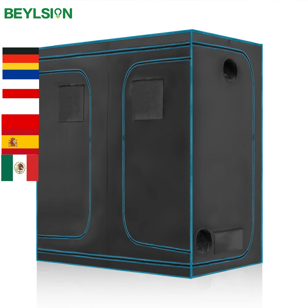 BEYLSION High Quality 600D Growing Tent Dark Room Watch Window Grow Box For Hydroponic Indoor Plants Growth