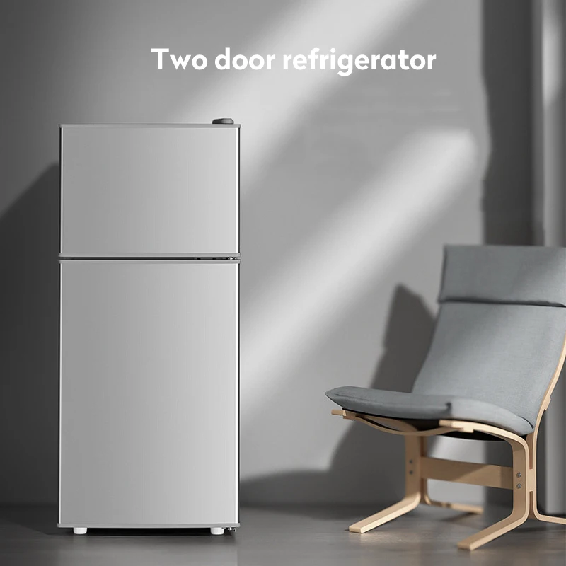 Small Double-door Refrigerator Energy Saving Household Dormitory Refrigerated Mini Wholesale Refrigerator
