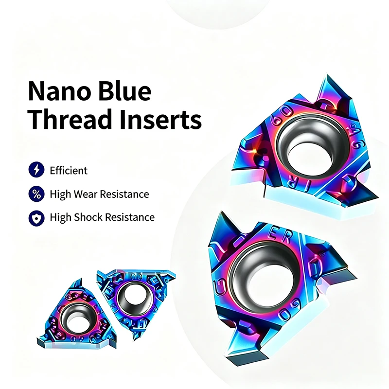Nano Blue CNC Innen- und Außengewindeeinsätze Universelle Gewindeschneidwerkzeuge 16ER 16IR Speziell für gehärteten Stahl – Detail 1
