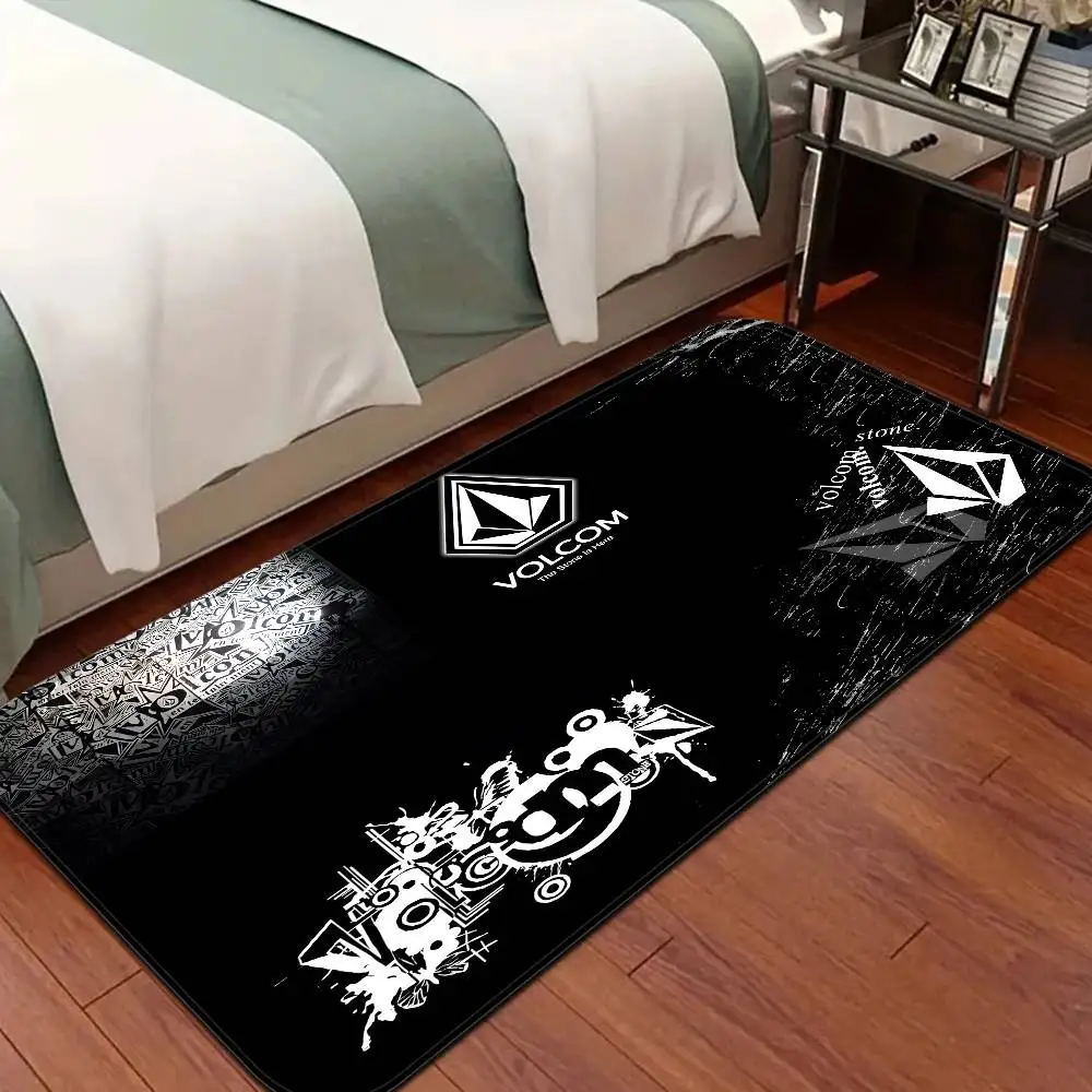 V-Volcom LOGO Kitchen Mat Nordic Style Bedroom Living Room Doormat Home Balcony Anti-Slip Modern Home Decor