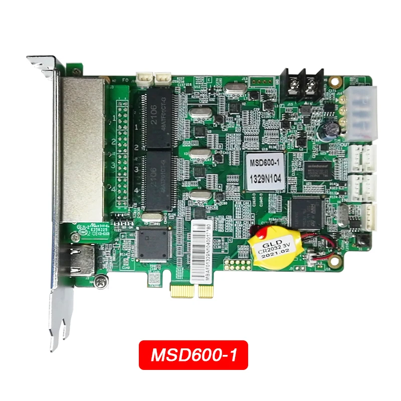 NovaStar Synchronous Full Color Sending Card MSD600-1 LED Display Sync Controller Support Max 1920*1200 Pixel ,Dual rj45 Export