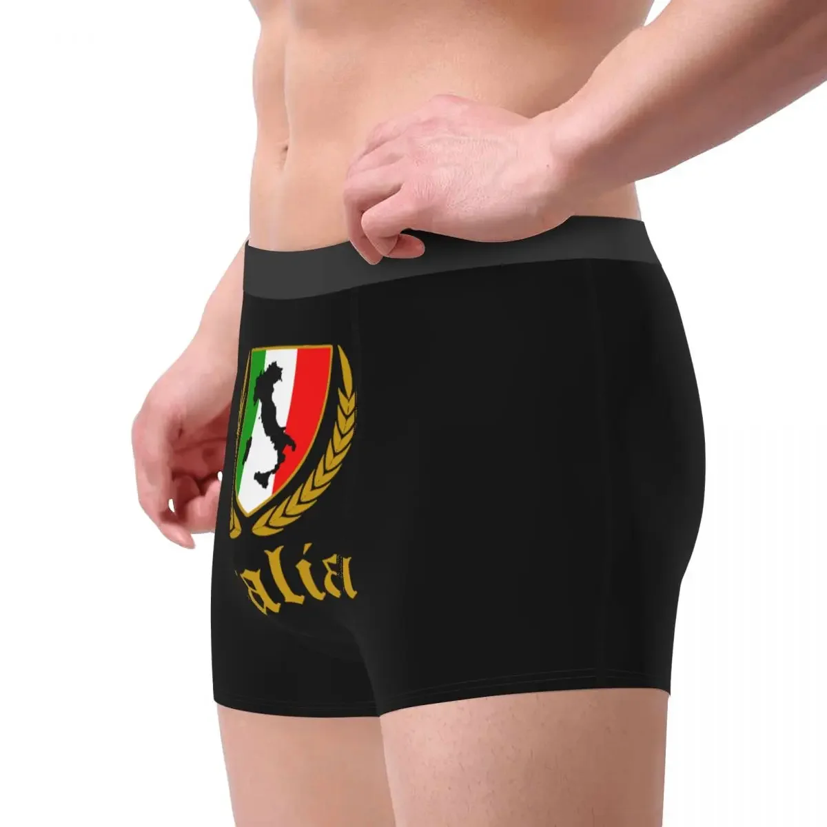 Men Italia Italy Italian Flag Underwear Map Printed Boxer Briefs Shorts Panties Homme Soft Underpants S-XXL