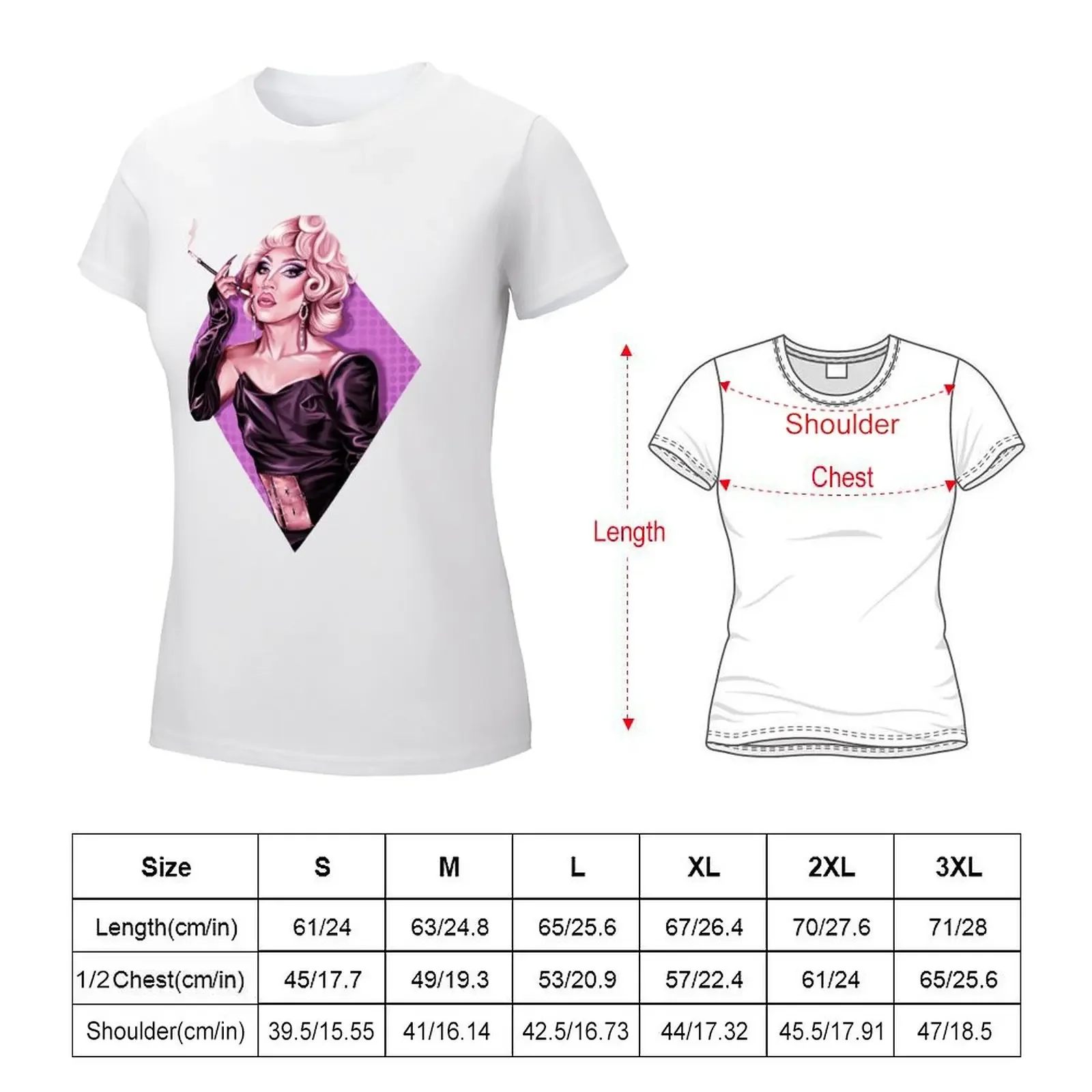 Vivian Vanderpuss - Canada’s Drag Race Season 3 T-shirt Short sleeve tee korean fashion korean Women's clothes