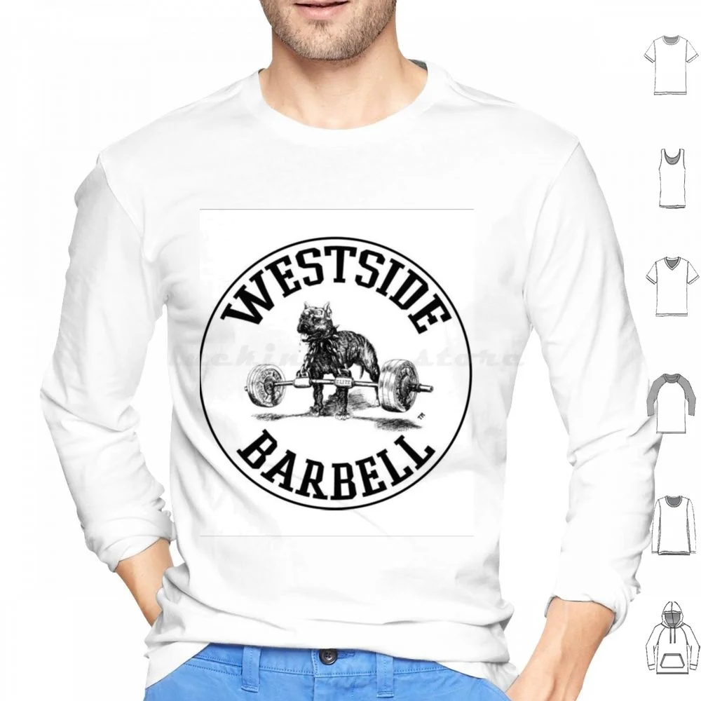 Westside barbell-logo hoodies manga longa ginásio westside barbell treino musculação powerlifting levantamento de peso fitness