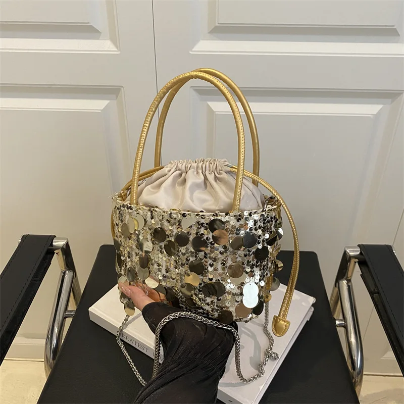 

2025 new autumn casual simple and fashionable bucket bag stylish women's shoulder cross-body bag luxury design