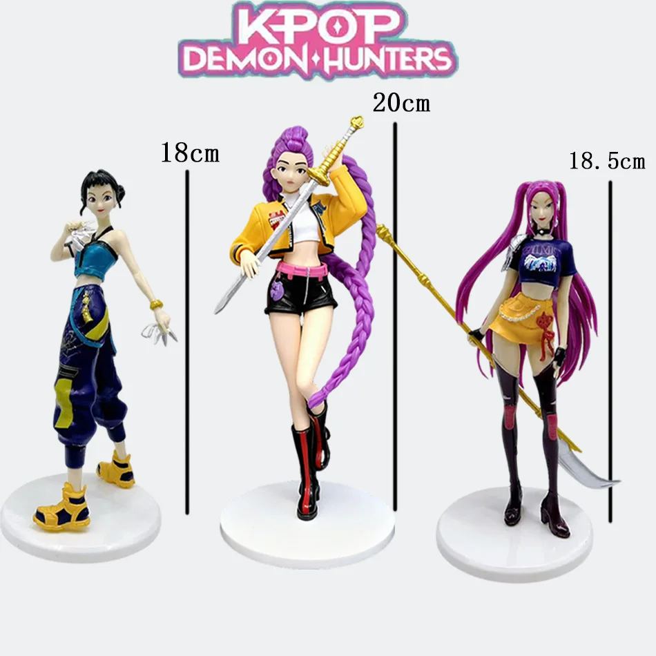 جديد Kpop شيطان الصيادين رومي ميرا زوي نموذج أنيمي تمثال جمع تمثال مكتب الديكور دمى اللعب هدايا عيد الميلاد