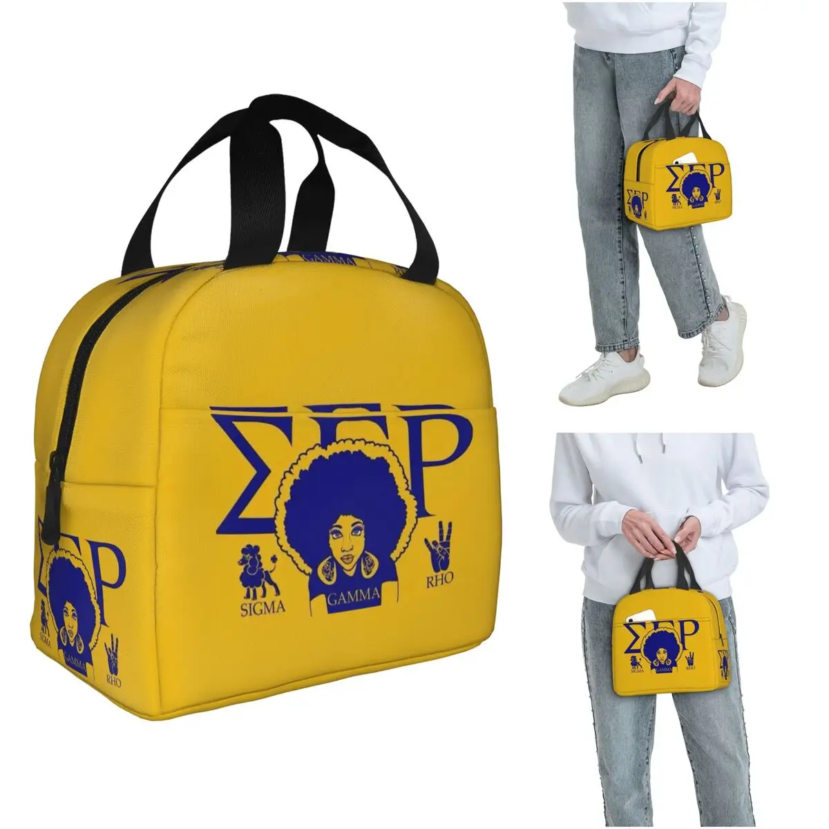 

Sigma Gamma Rho 1922 Insulated Lunch Bag for Women Office Cooler Thermal Food Box Tote Leakproof Lunch Boxes Container