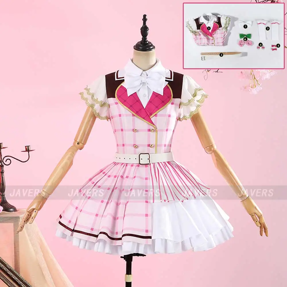 

School Idol Project Сонода Уми Косплей Аниме LoveLive! Костюм Котори Минами Хонока Коусака, розовая юбка Лолиты на 15-летие