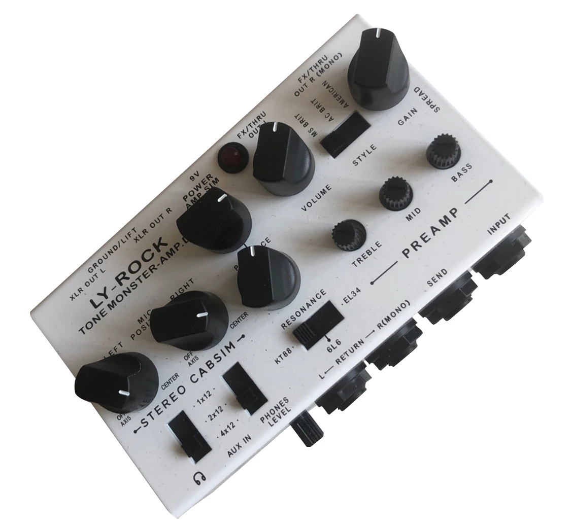 LYR Pedal（LY-ROCK） Guitar Effect Pedal Doublebarrel OVERDRIVE Professional Classic Effect Pedal,White, True bypass