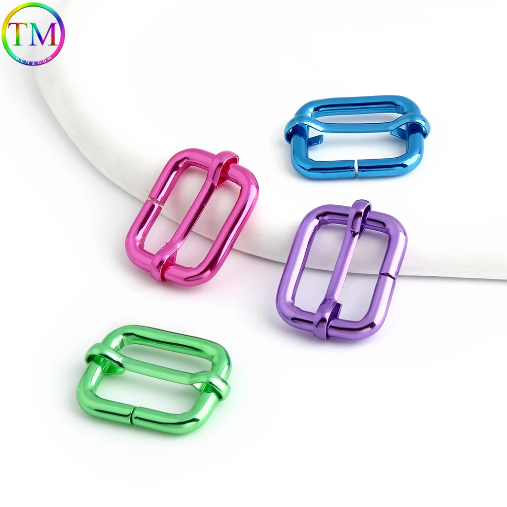 10/50/100PCS 1 inch Metal Bag Belt Pull Buckle Bag Belt Webbing Buckle Slider Hook Adjuster Roller DIY Handicraft Accessories