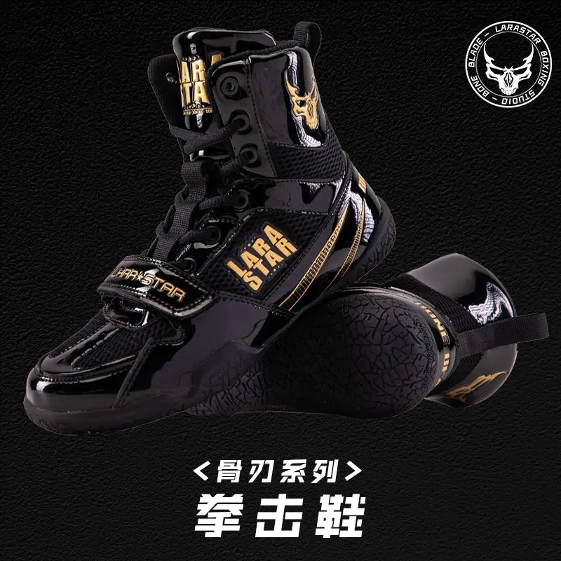 Popular Anti Slip and Breathable Teenage Wrestling Shoes High Top Comfortable Deep Squat Comprehensive Training Shoes