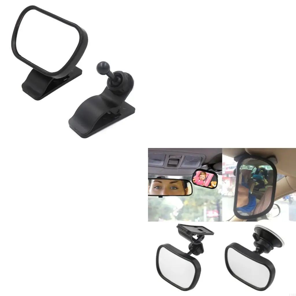 

360 Degree View Rear Facing Baby Mirror For Car Clip and Suction Cup Mounted Rearview Mirror Universal for Vehicles L8RB