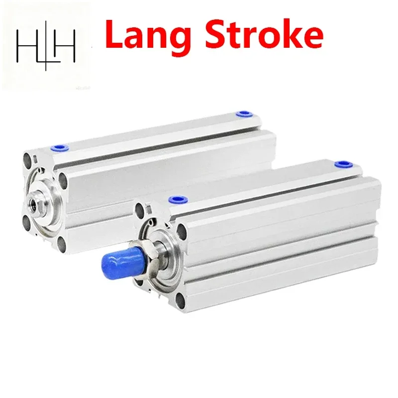 HLH SDA32/40/50/63mm Bore Air Pneumatic Cylinder 110 120 125 130 140 150mm Lang Stroke Double Acting Compact Piston