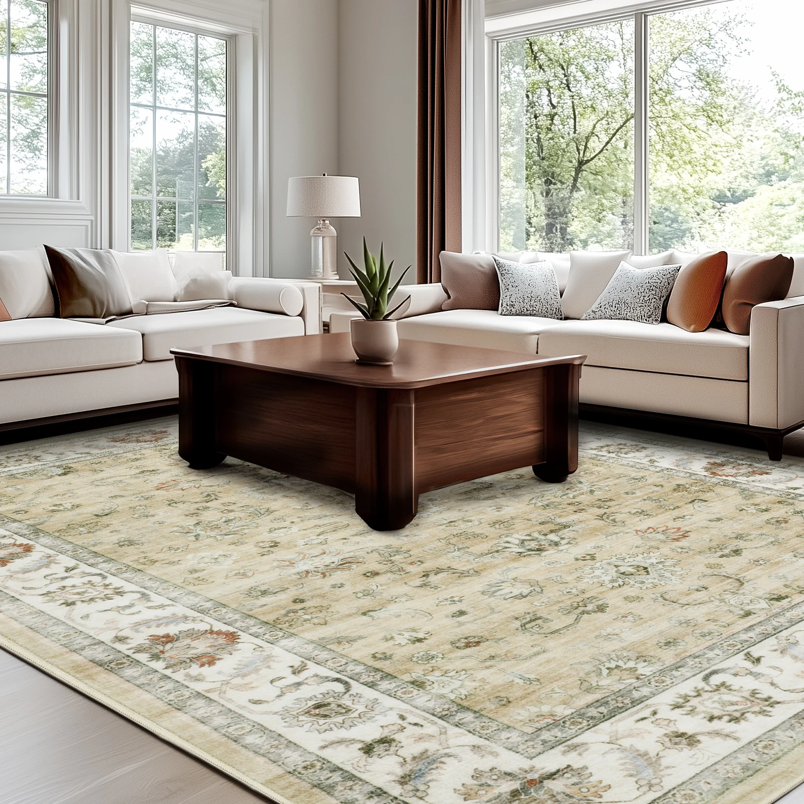 

270*365cm Carpet Vintage Bedside Floor Mat Anti-slip Rug Bedroom Moroccan Carpets Large Area Rugs Non-Slip Floor Mat