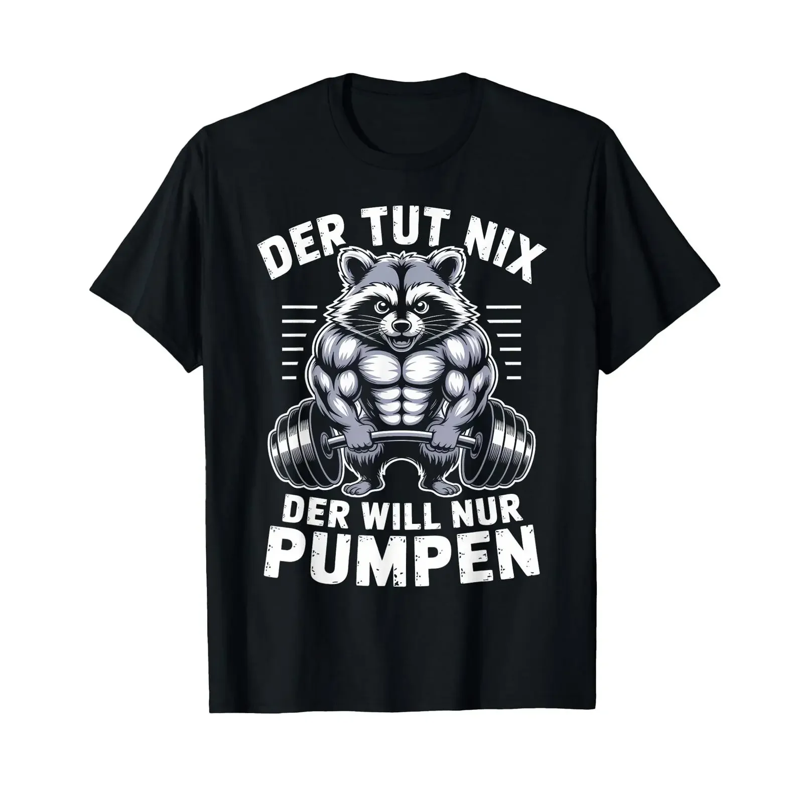 Funny Muscle Raccoon Pumps Training Gym Bodybuilding T Shirt vintage Washed graphic Top For Everyday Wear designer clothes