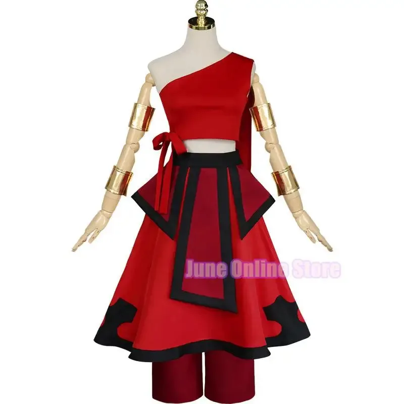 Costume de Cosplay Avatar The Last Airbender Katara Fire Nation, uniforme rouge pour femmes adultes, vêtements de carnaval d'halloween, ss13