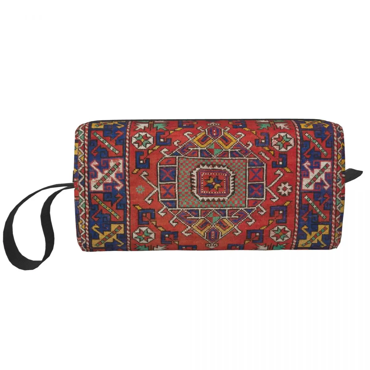 Antique Bohochic Turkish Kilim Makeup Bag for Women Travel Cosmetic Kawaii Geometric Ethnic Persian Tribal Storage Toiletry Bags