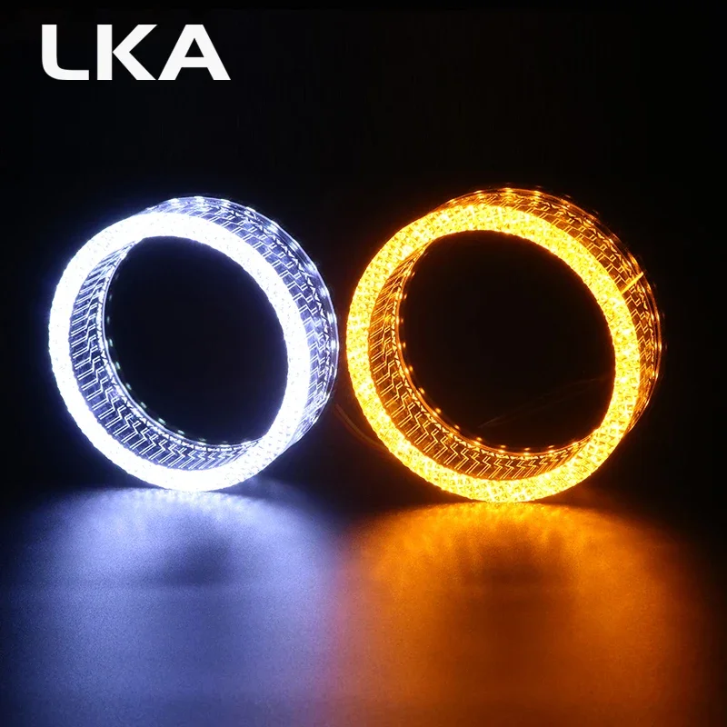 LKA 2.5 Inch 3.0 Inch Led Angel Eyes Bi Xenon Projector Lenses for Headlights Car Lights Turn Signal Lights Car Accessories