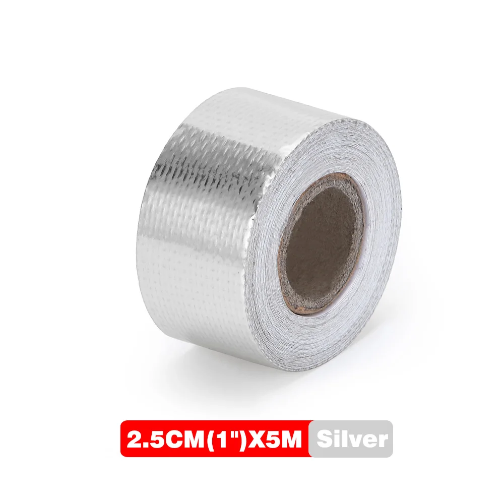 Ein goldenes 2 ''thermisches Abluft band Luft ansaug wärme isolation schild Wrap reflektierende Wärme barriere selbst klebender Motor 2 Zoll 5/10m
