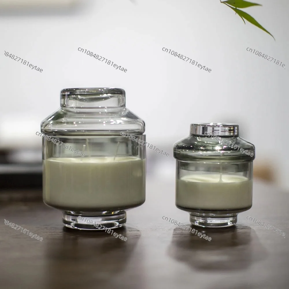 Modern Minimalist Brown Glass Scented Candle Decor  Diffuser for Showroom Hotel Villa Bathroom