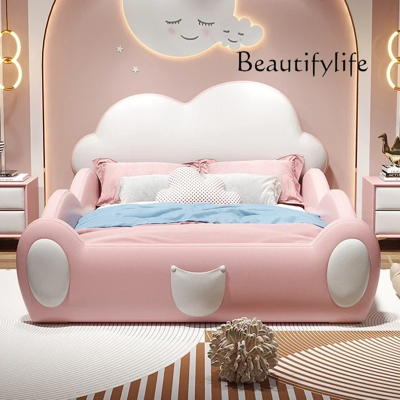

tH Princess Soft Modern Children Beds Mattress Set Loft Luxury Baby Children Beds Boys Girls Cama Doble Bed Room Furnitures