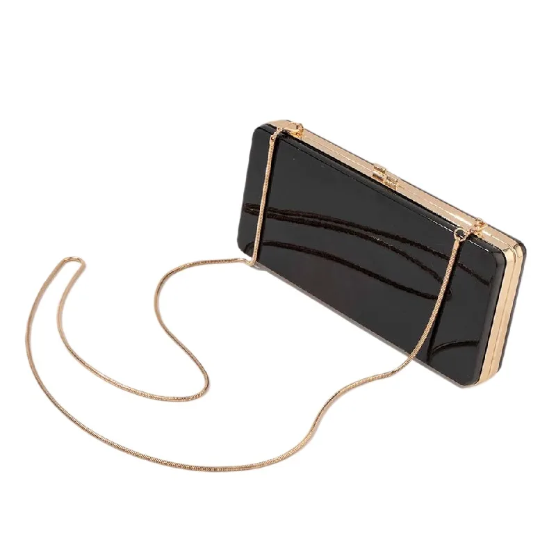 New Shoulder Bag Crossbody Fashion Evening Party Clutch Hardware Clip Black Vintage Luxury Women's Handbag Bags Trend Wallet