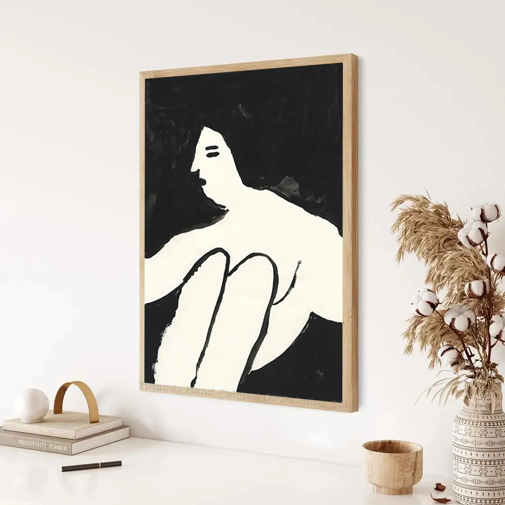 Striped Curve Abstract Woman Poster Paper Print Home Living Room Bedroom Entrance Bar Restaurant Cafe Art Painting Decoration
