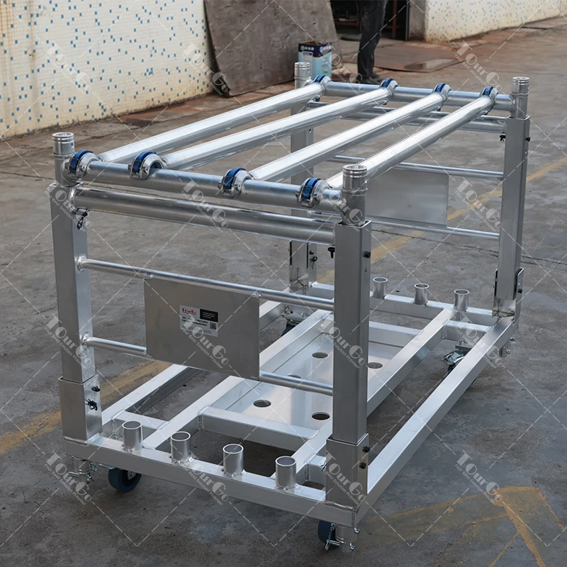 High-Quality Aluminum Portable Detachable Lighting Rack Trolley for Moving Head Lights