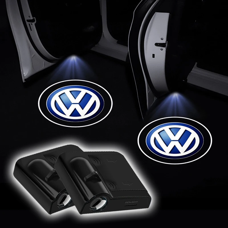 Samochodowe światło LED Ghost Shadow Projector Emblem Lamp dla Volkswagen Golf-7 4 5 6 B5 6 7 Polos Jetta CC T-ROC Sharan Passat