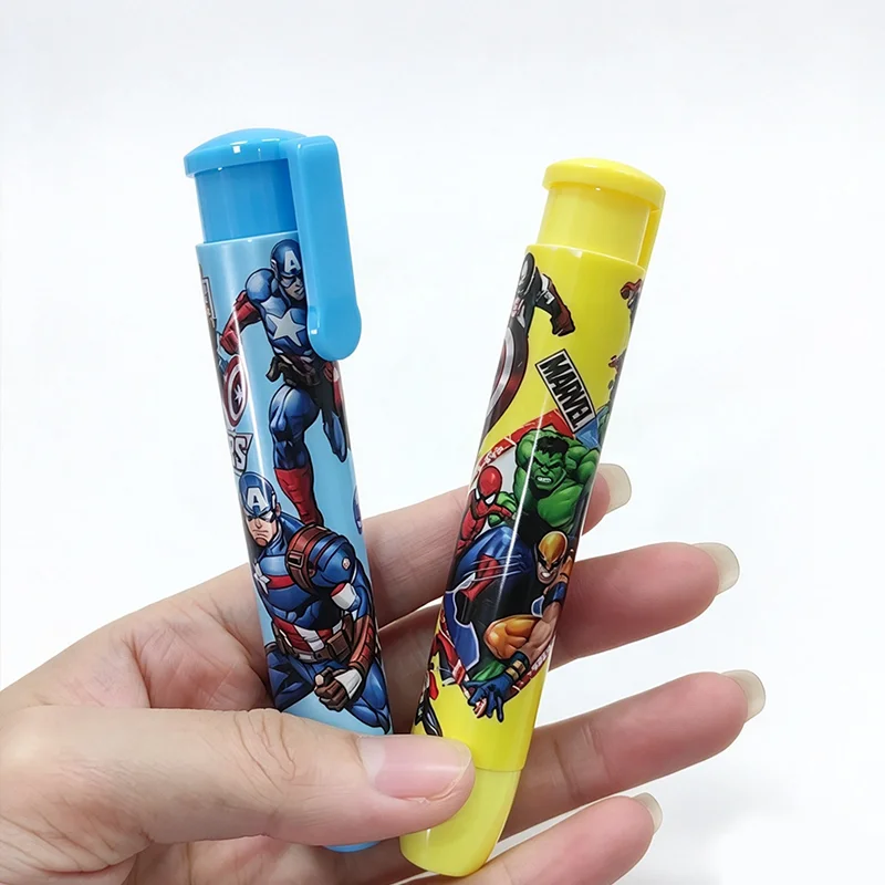 Marvel Iron Man, Hulk ，Spider-Man stationery, stationery erasers, push erasers,for erasing ，correction, school supplies, rewards