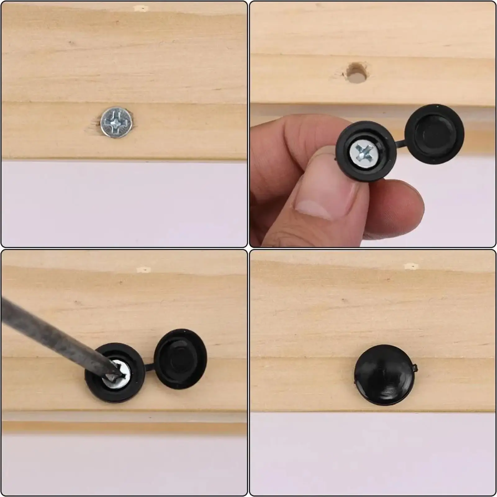 Screw Cap Covers 100x Caps for Screws M4 Shutter Screw Caps Multi-function Hinged Screw Cover Caps Decorative cap