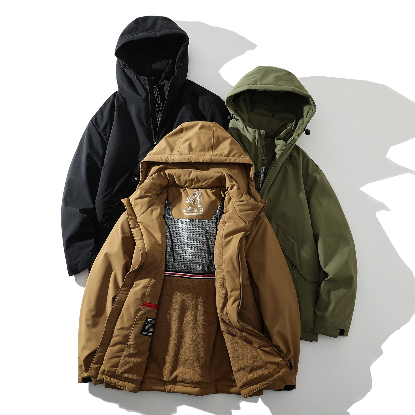 

Мужское хлопковое пальто Trade King Thiened Fce Lined с подогревом и капюшоном, зимнее теплое модное молодежное пальто