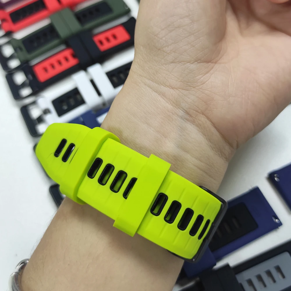 20MM 22MM Zweifarbiges Silikonarmband für Garmin Forerunner 170 70 55 158 165 265 255 570 970/Vivoactive 6 5/Venu 4 3/Sq2 Uhrenarmband – Detail 8