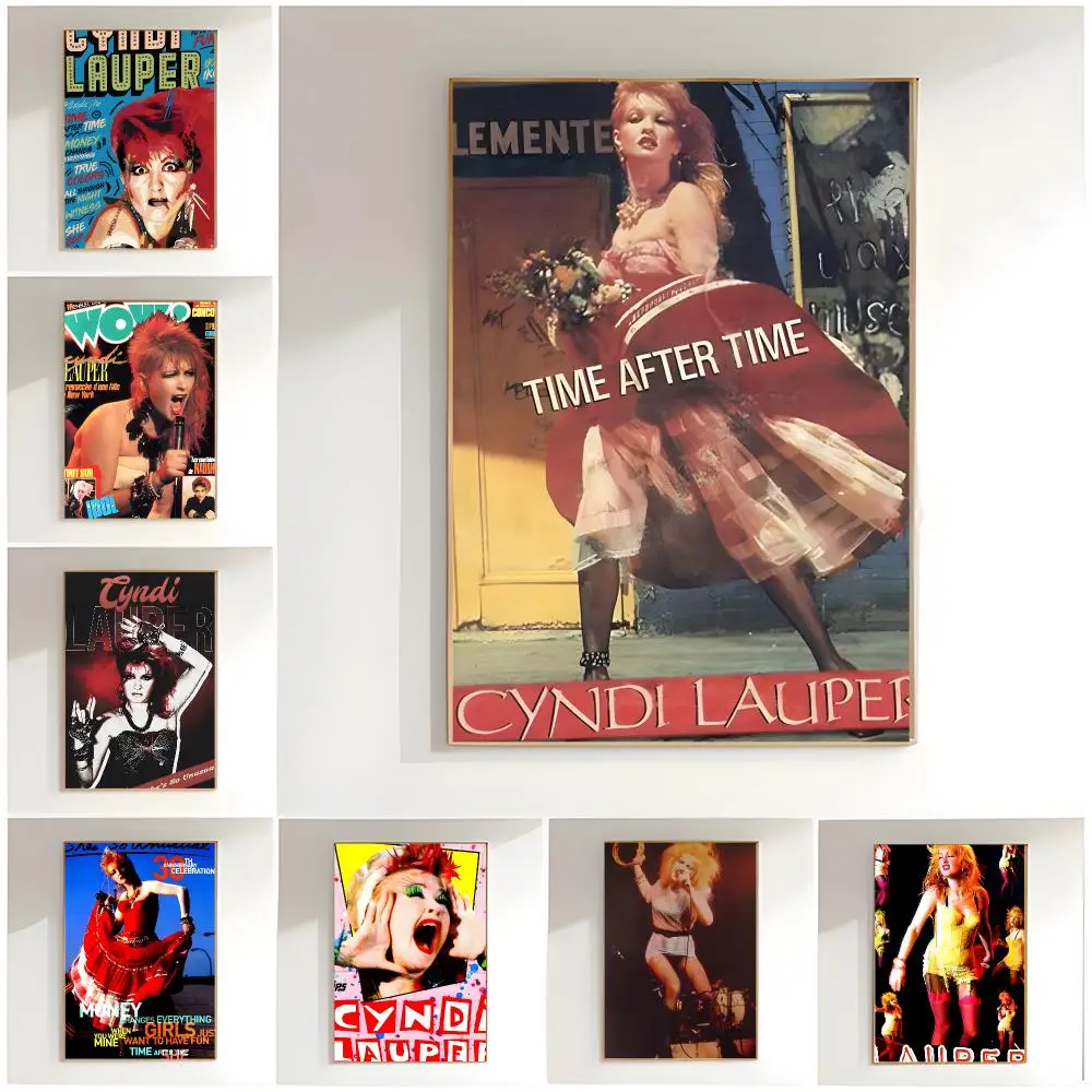 pop singer c-cyndi lauper Poster Classic Wall Art  Home Decor  Peel and Stick Unframed