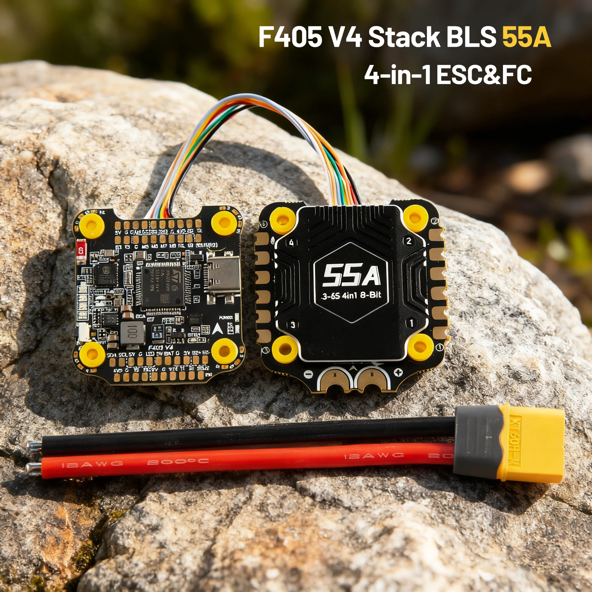 

F405 V4 55A Stack ICM42688P F405 Контроллер полета BLHELI_S 55A 4in1 ESC 30,5X30,5 мм 3-6S для FPV дронов для фристайла для SpeedyBee