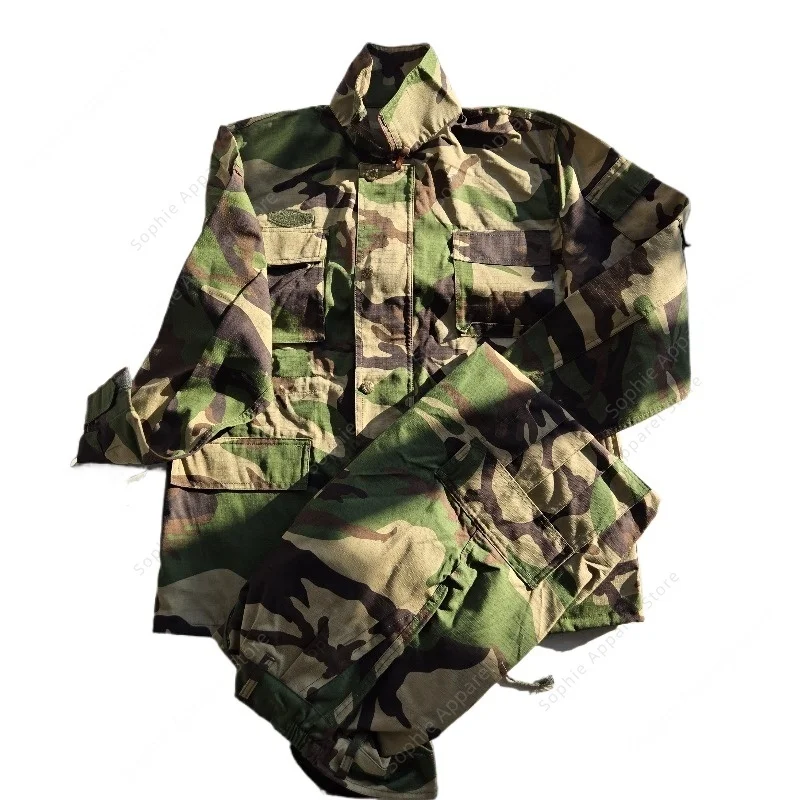 Tactical Military Uniform Set Men 87 PLA Army Combat Jacket Pants Woodland Camo Hunting Training BDU Suit Outdoor Airsoft Gear