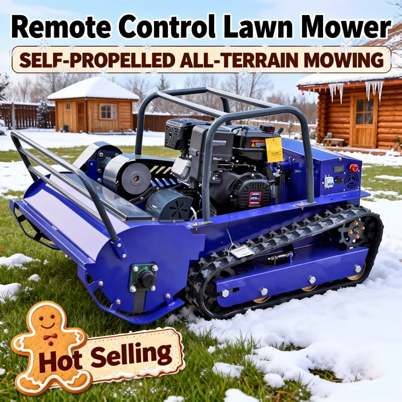 

Customized Big Power Remote Control Crawler Flail Lawn Mower - 2025 New Design with 800-1200mm Cutting Width