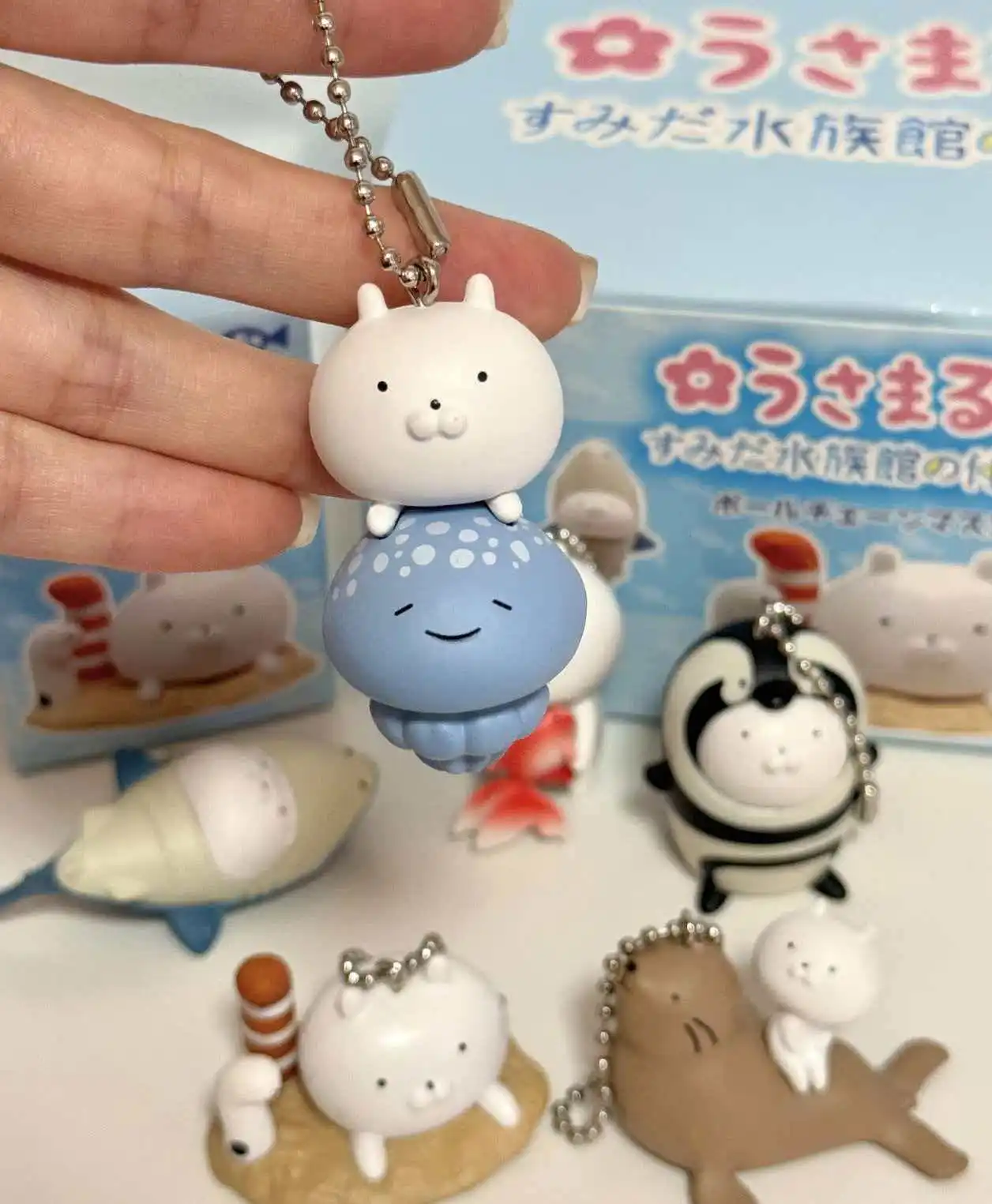 

New In Stock Rabbit Pills And Ocean Partner Aquarium Limited Edition Blind Box Sea Elf Penguin Pendant Bag Pendant Surprise Gift