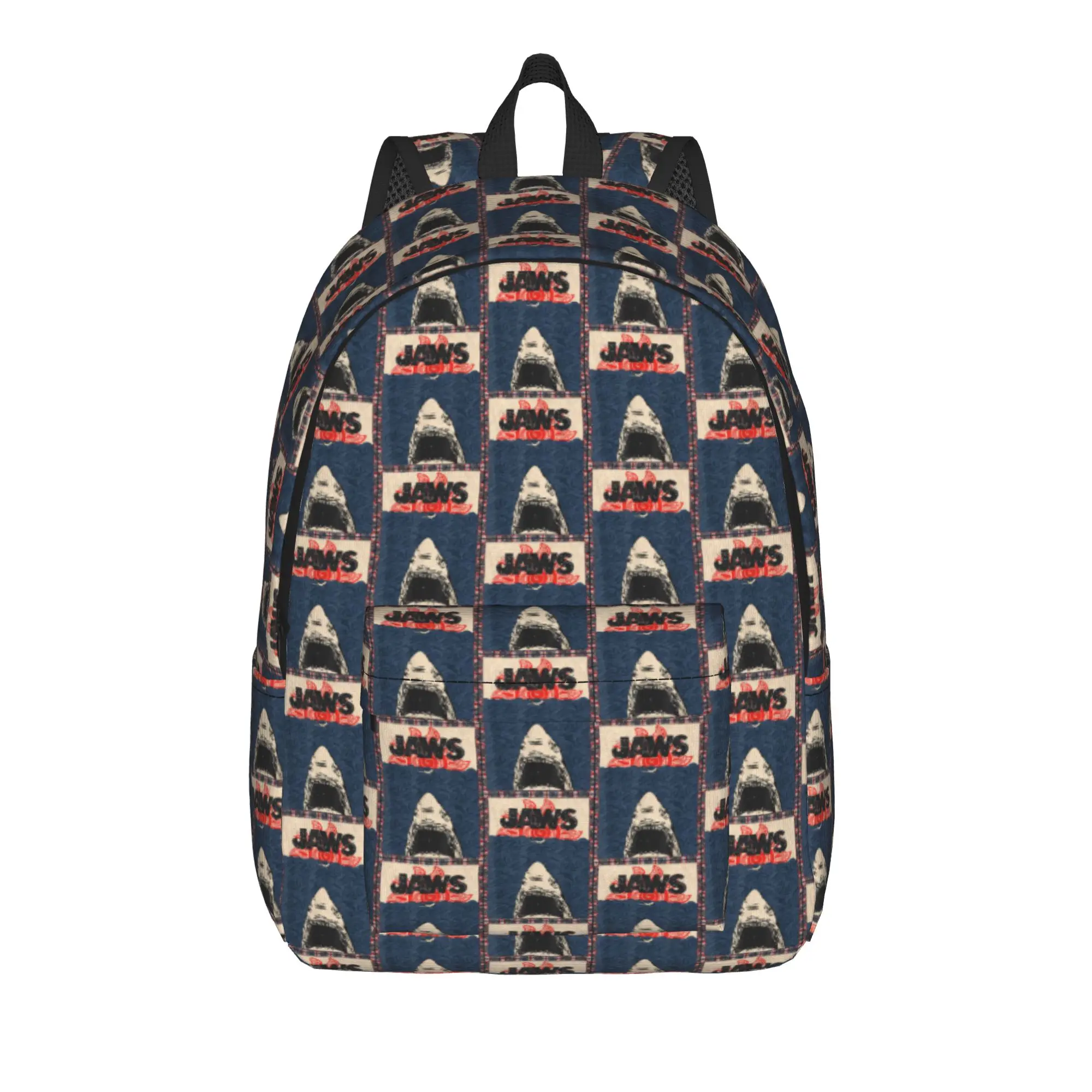Jaws 50th Anniversary Poster Kaiju Style Backpack Women Soft Backpacks Polyester Streetwear School Bags Travel Quality Rucksack