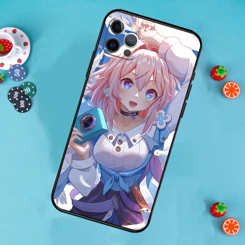 March 7th Honkai Star Rail Phone Case For iPhone 16 15 13 14 12 11 Pro Max X XR XS Max 14 Plus Soft Case Cover