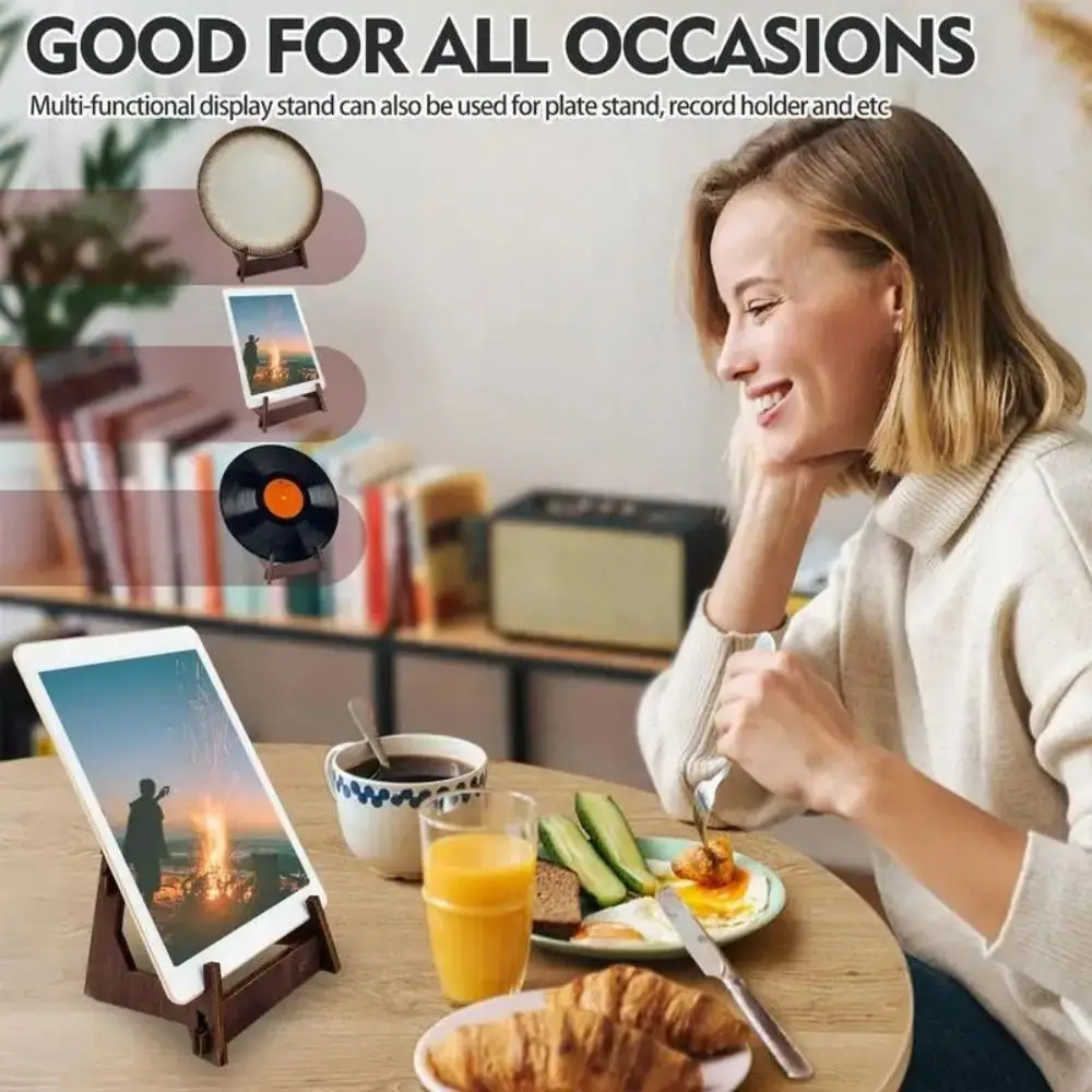 4.5/6/8 بوصة حامل عرض فني مضاد للانزلاق إطار صورة عتيق حامل خشبي متعدد الأغراض حامل عرض الكتب لوحة